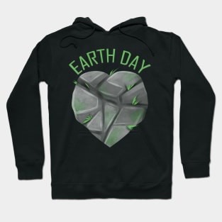 Heart Out Of Stone Earth Day Hoodie